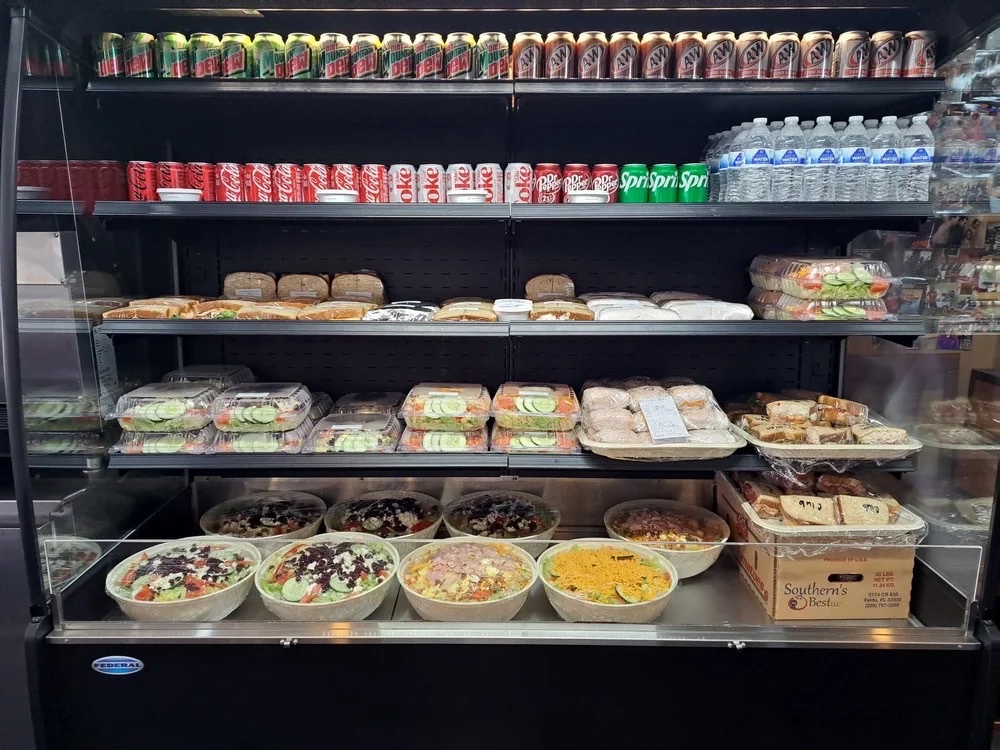 Fresh sandwiches, salads, and drinks at Express Lunch